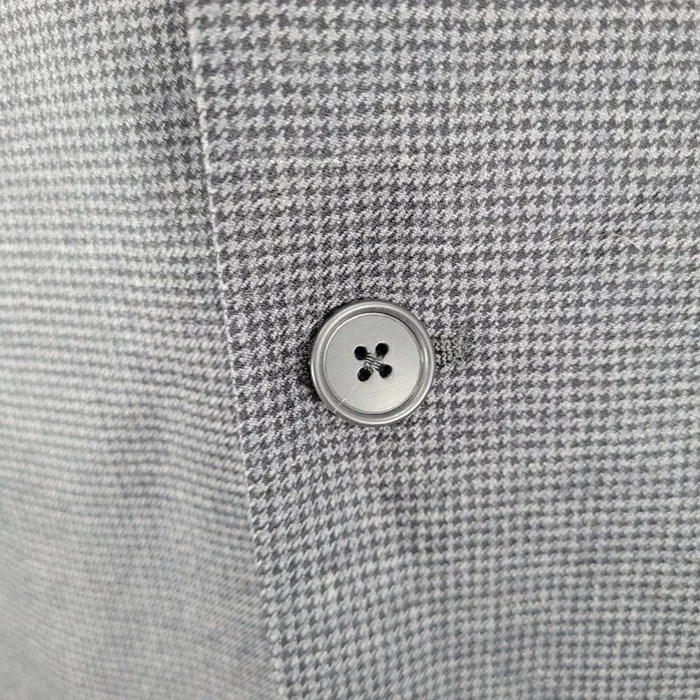 NWT Joseph Abboud Grey 100% Wool Houndstooth Blazer Sport Coat USA Made Size 40R